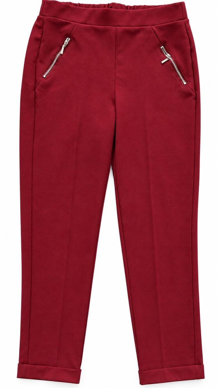 BBJ Los Angeles Burgundy Pull On Stretch Pants Women’s Size Medium